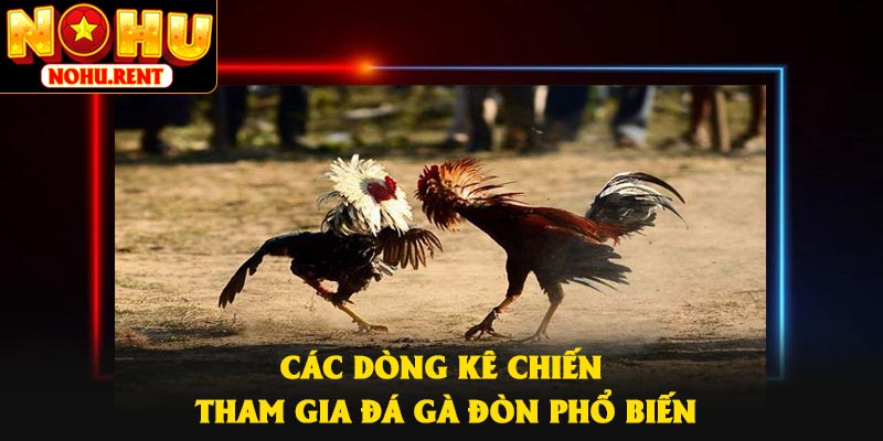 Các dòng kê chiến tham gia đá gà đòn phổ biến