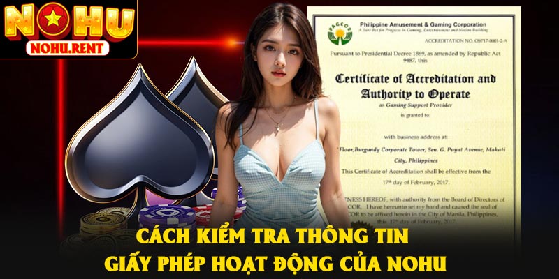 Cách kiểm tra thông tin giấy phép hoạt động của NOHU