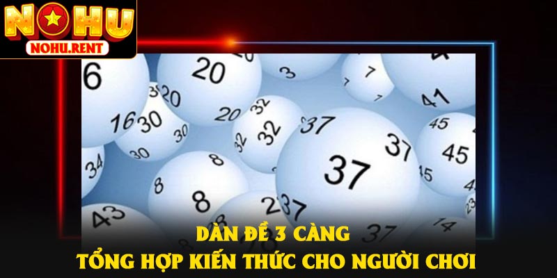 Dàn Đề 3 Càng – Tổng Hợp Kiến Thức Cho Người Chơi